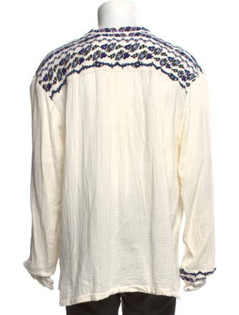 Isabel Marant Graphic Print V-Neck Henley