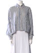 Isabel Marant Striped Long Sleeve Button-Up Top