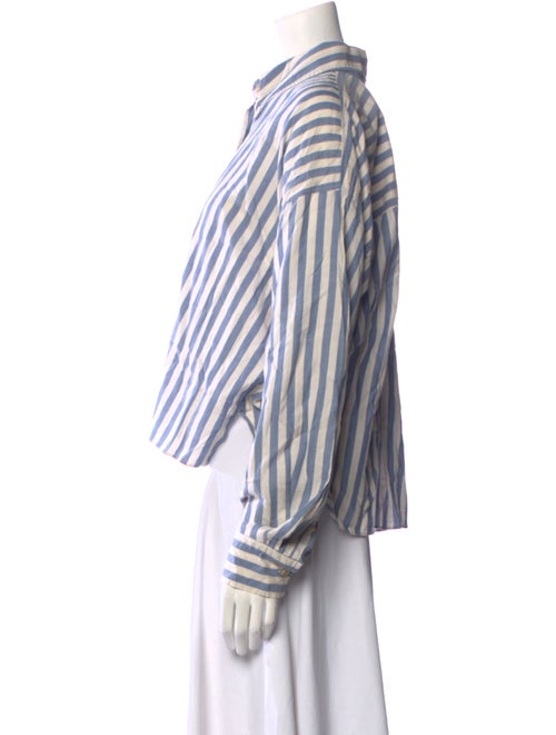 Isabel Marant Striped Long Sleeve Button-Up Top