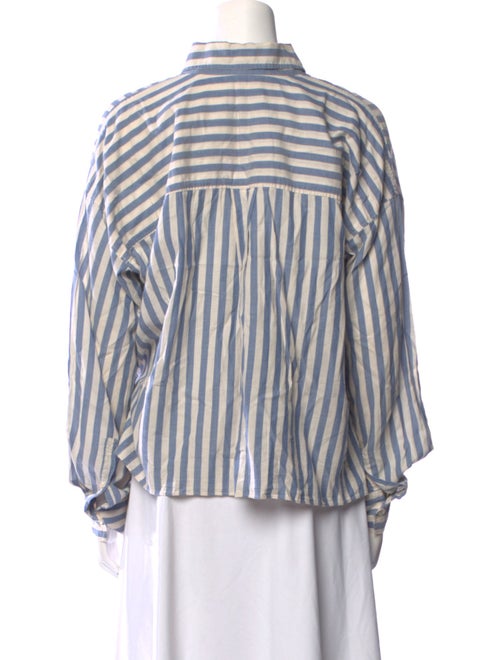 Isabel Marant Striped Long Sleeve Button-Up Top