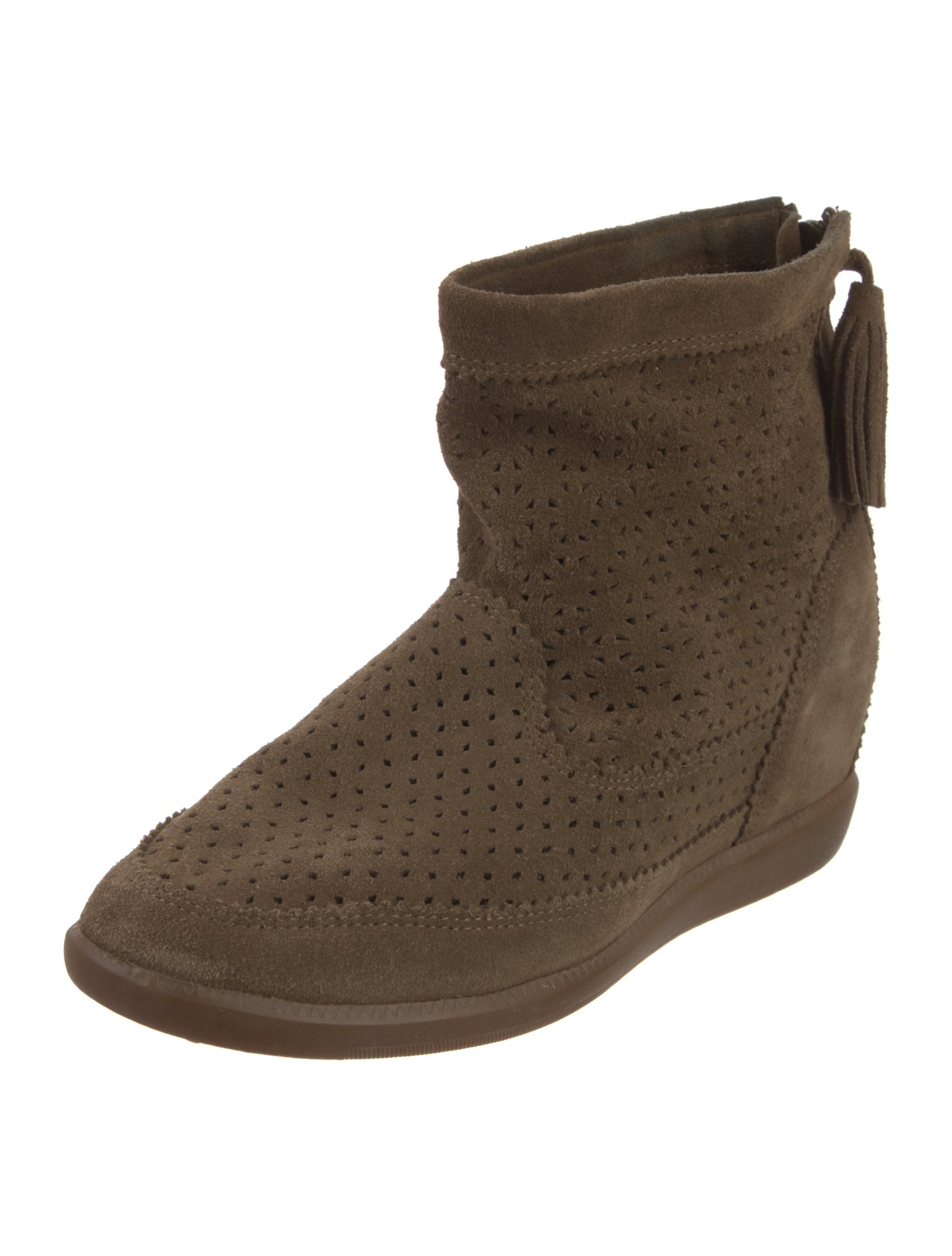Isabel Marant Suede Tassel Accents Chelsea Boots