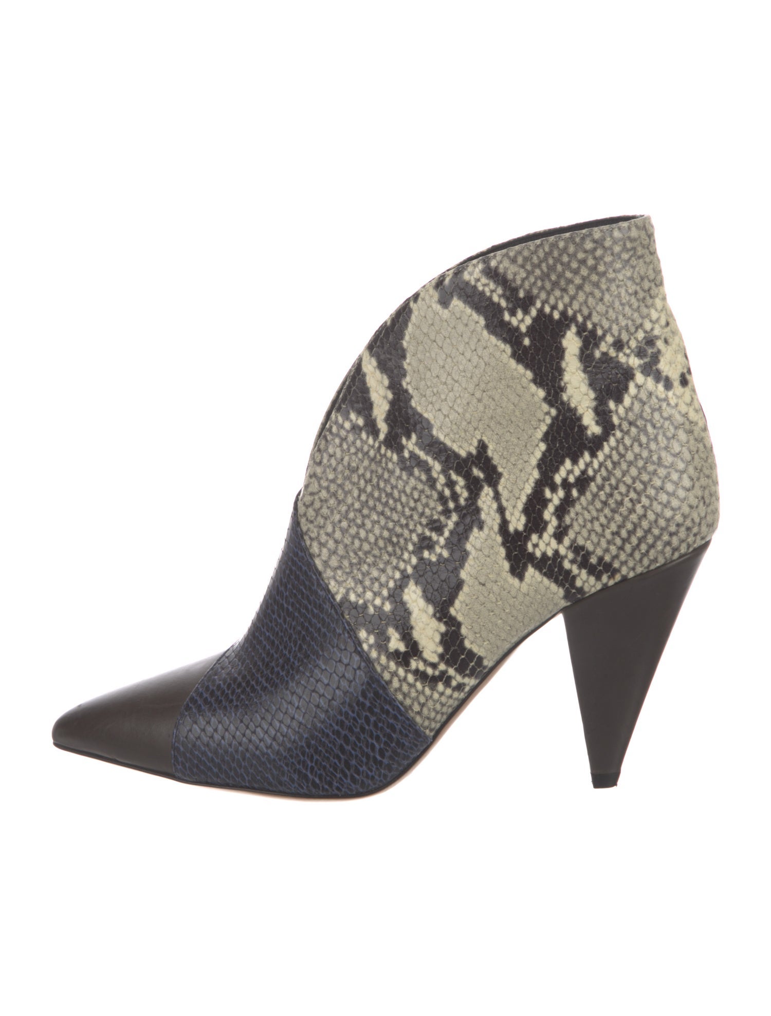 Isabel Marant Leather Animal Print Western Boots