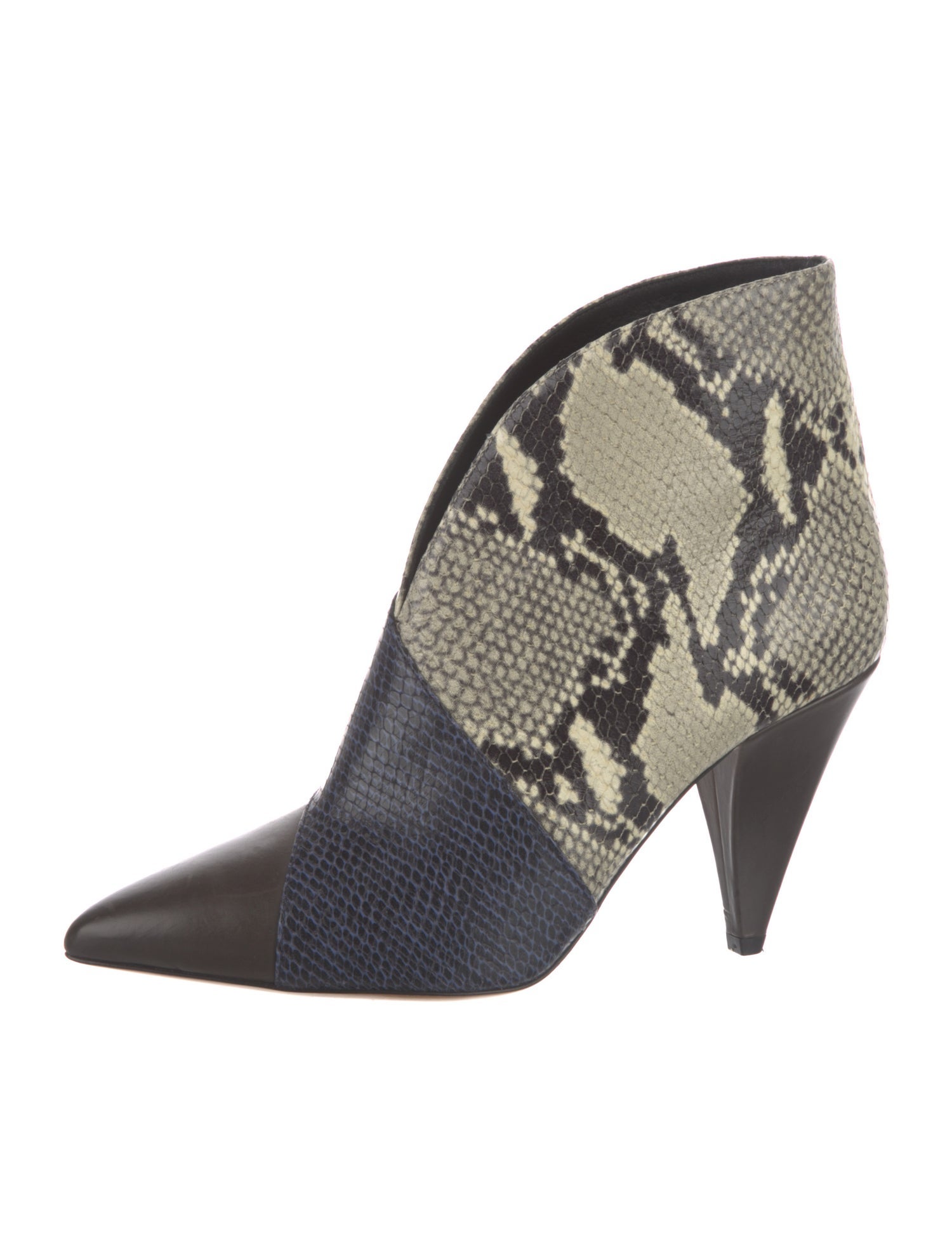 Isabel Marant Leather Animal Print Western Boots