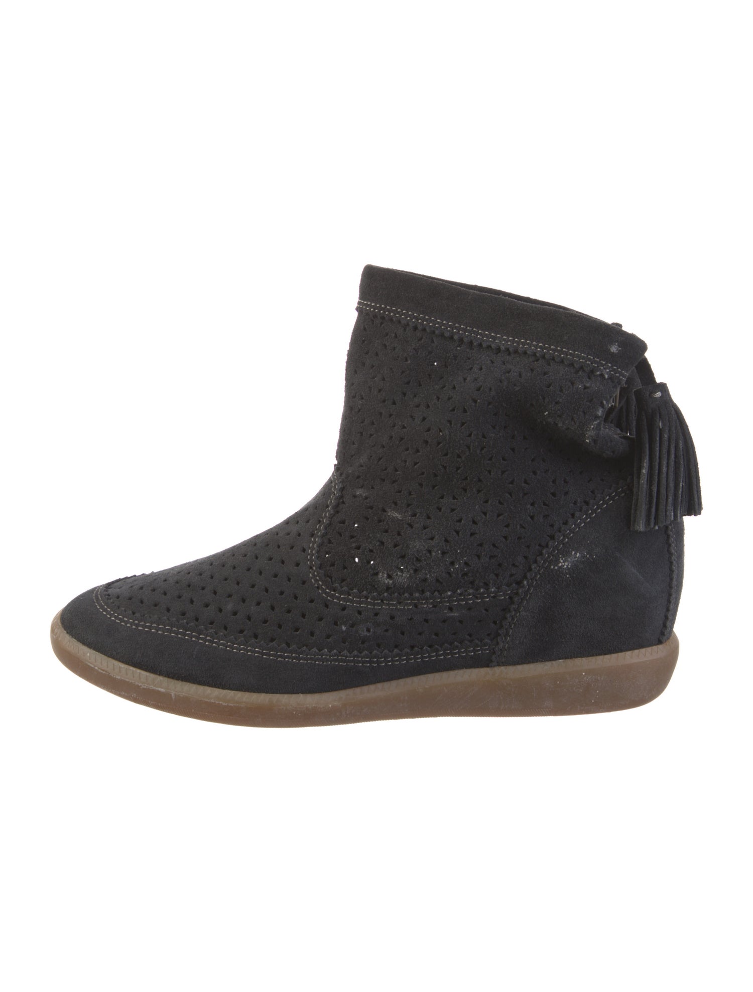 Isabel Marant Suede Lasercut Accents Boots