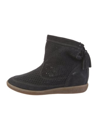 Isabel Marant Suede Lasercut Accents Boots