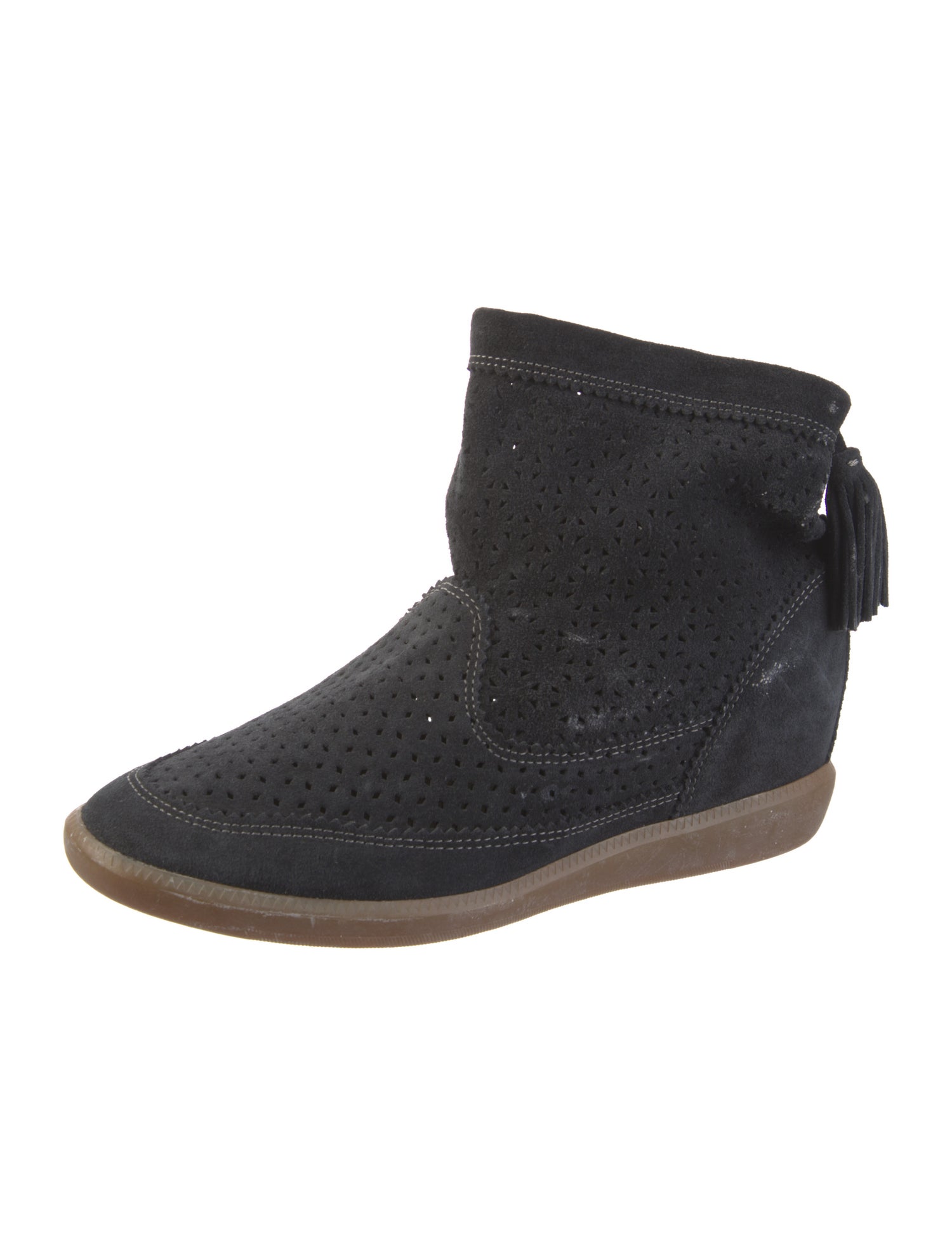 Isabel Marant Suede Lasercut Accents Boots