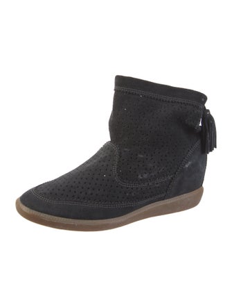 Isabel Marant Suede Lasercut Accents Boots