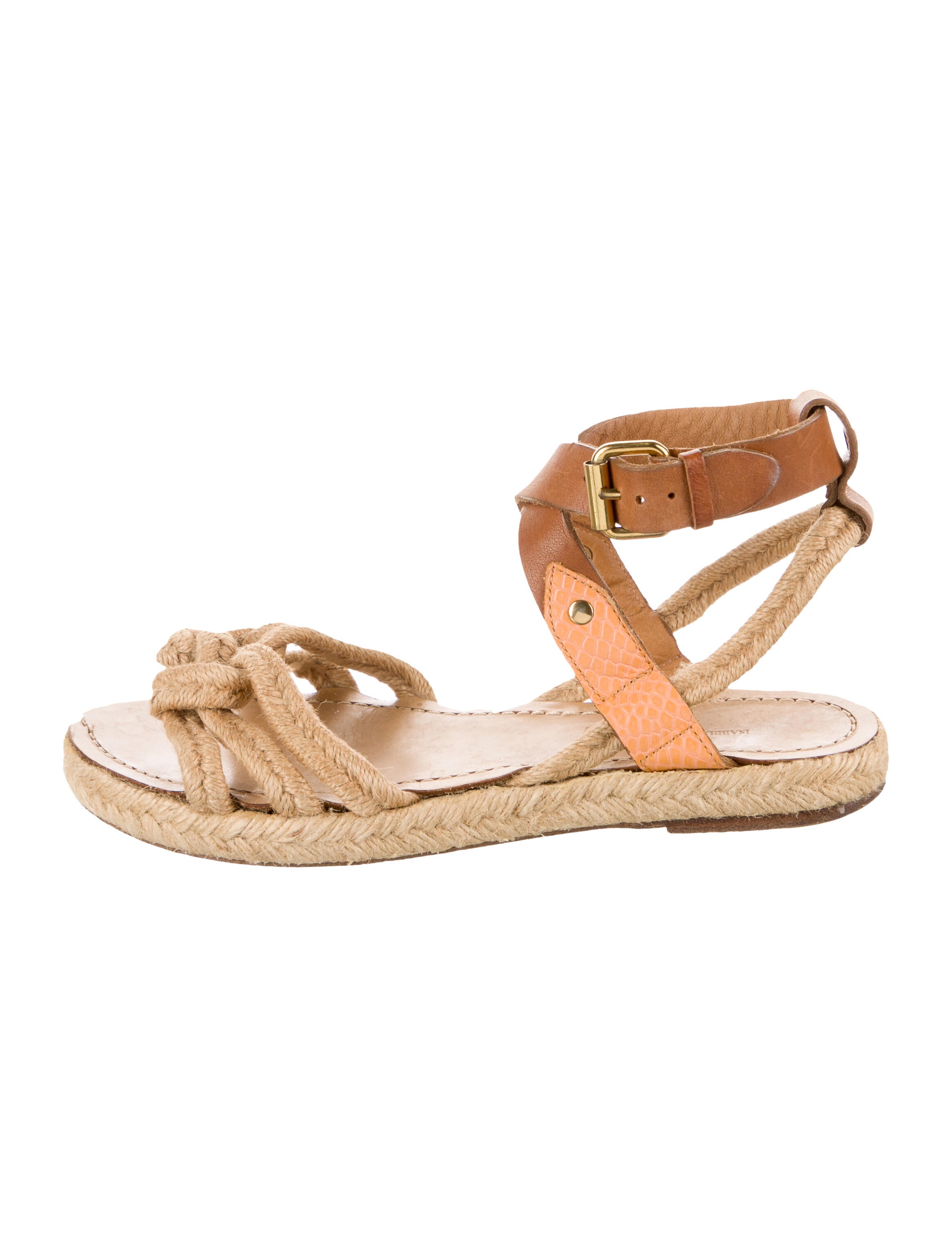 Isabel Marant Jute Colorblock Pattern Espadrilles