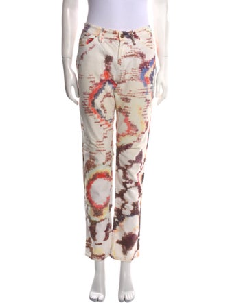 Isabel Marant Tie-Dye Print Straight Leg Pants