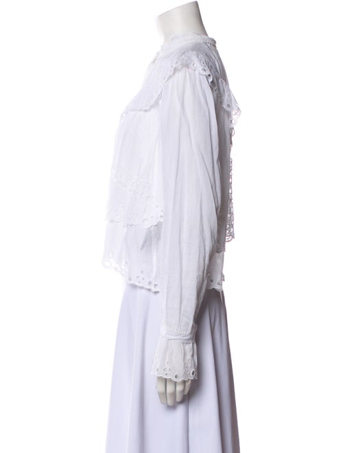 Isabel Marant Mock Neck Long Sleeve Crop Top