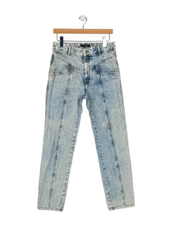 Isabel Marant High-Rise Straight Leg Jeans
