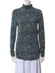 Isabel Marant Floral Print Mock Neck Blouse