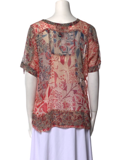 Isabel Marant Silk Paisley Print T-Shirt