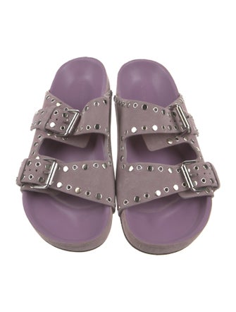 Isabel Marant Suede Studded Accents Slides