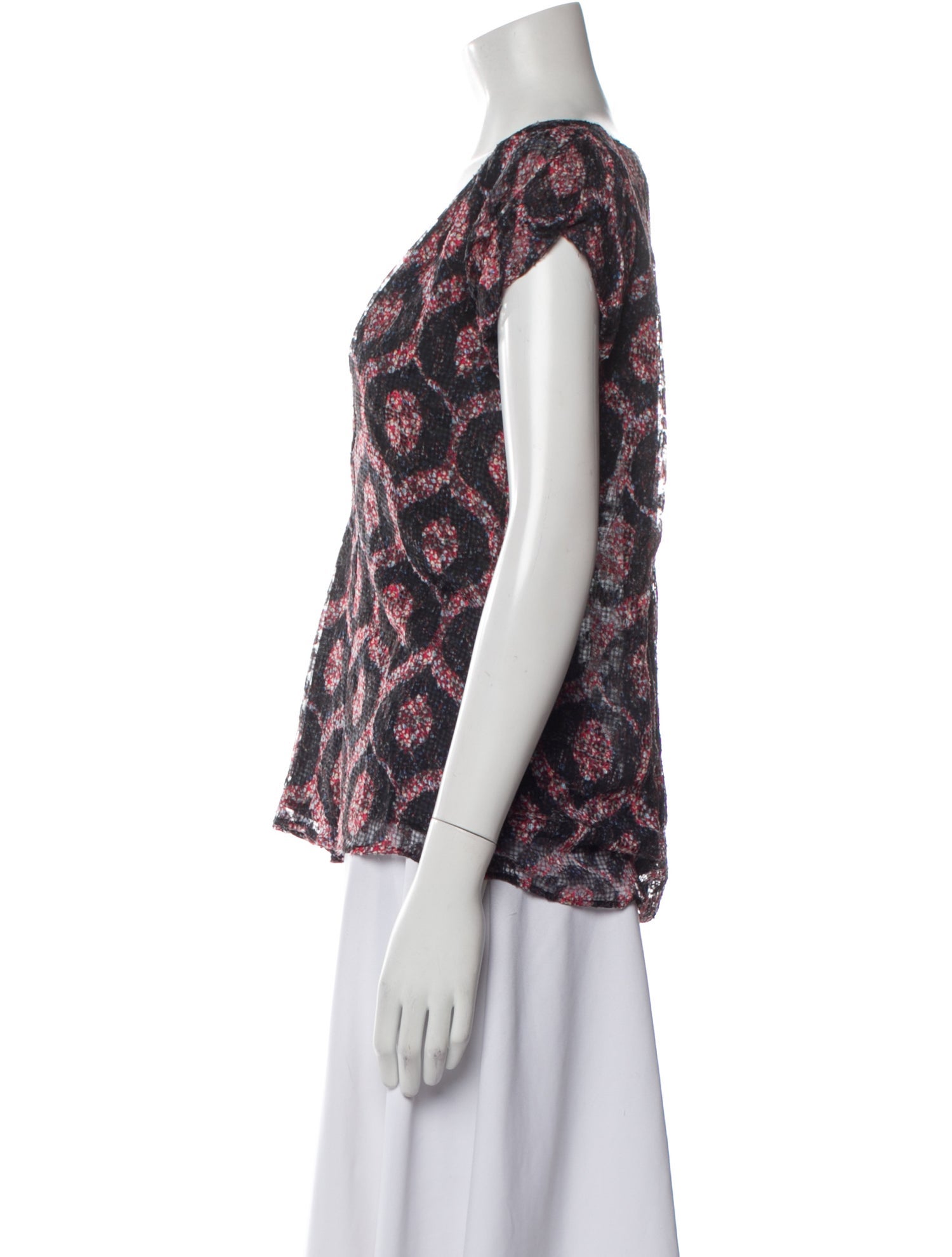 Isabel Marant Printed V-Neck Blouse
