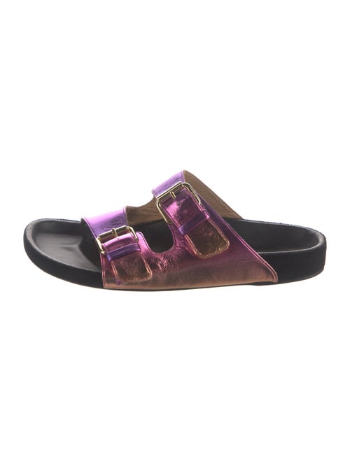 Isabel Marant Leather Printed Slides
