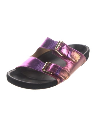 Isabel Marant Leather Printed Slides