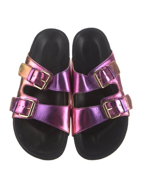Isabel Marant Leather Printed Slides