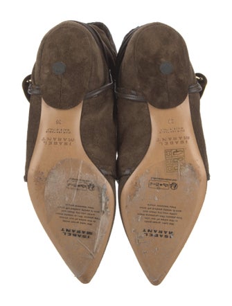 Isabel Marant Suede Pleated Accents Moto Boots