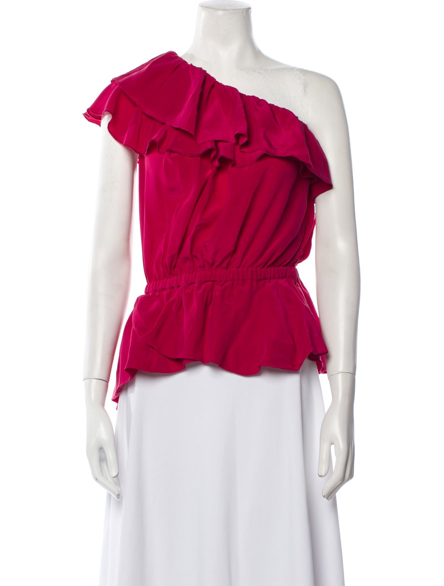 Isabel Marant Silk One-Shoulder Blouse