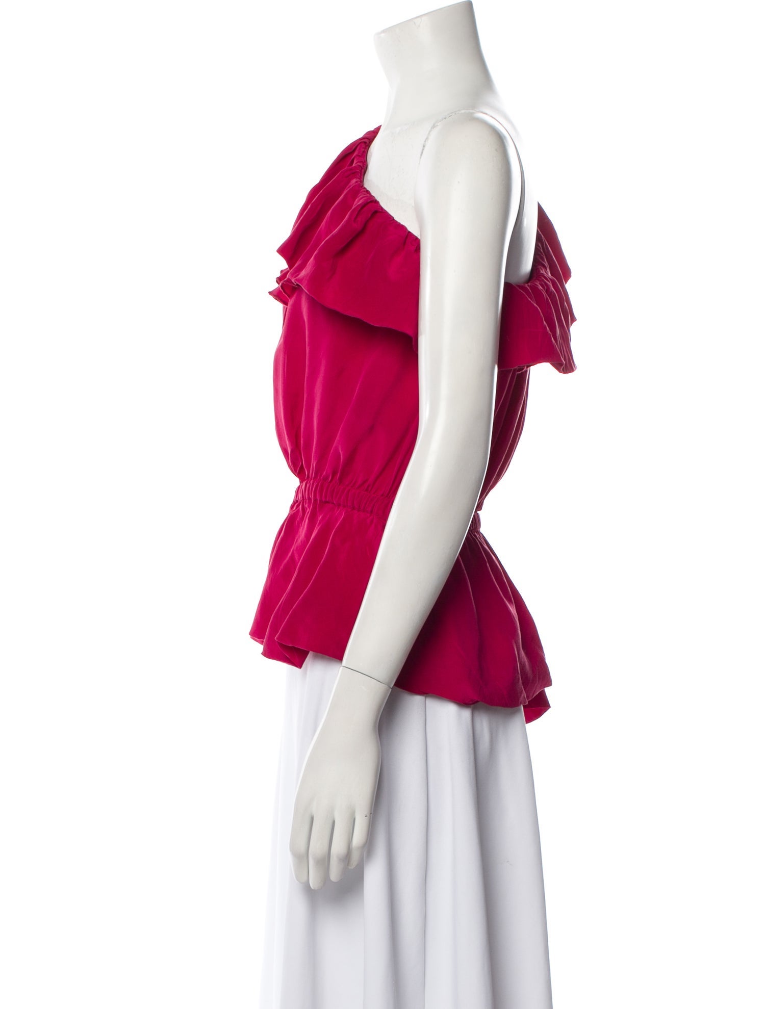 Isabel Marant Silk One-Shoulder Blouse