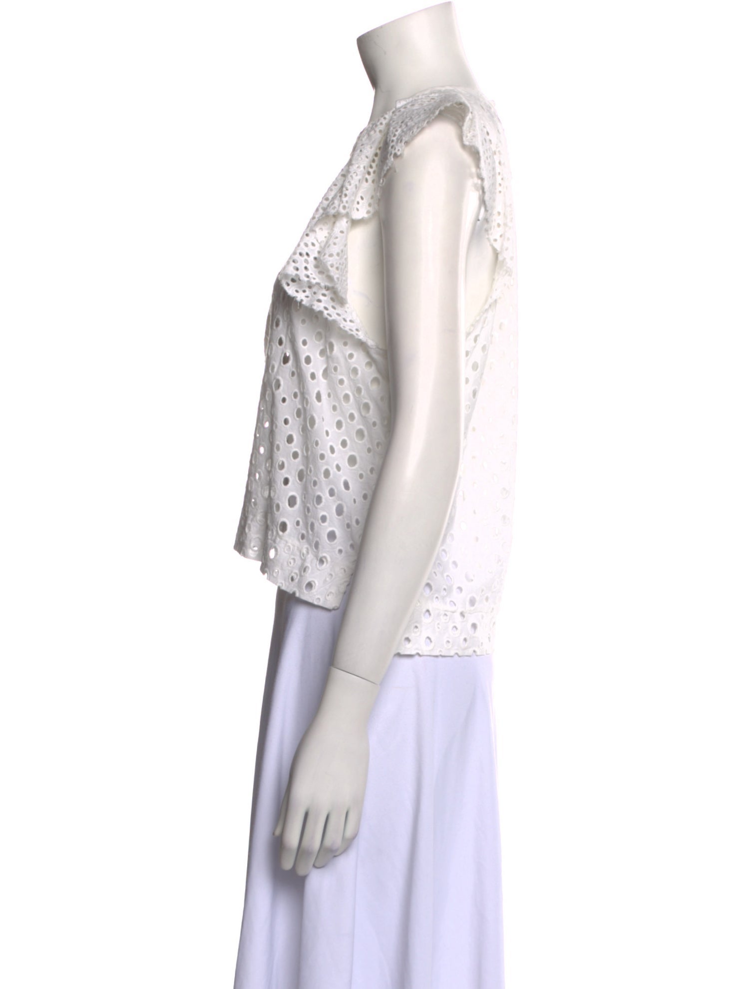 Isabel Marant Bateau Neckline Short Sleeve Crop Top