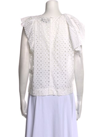 Isabel Marant Bateau Neckline Short Sleeve Crop Top