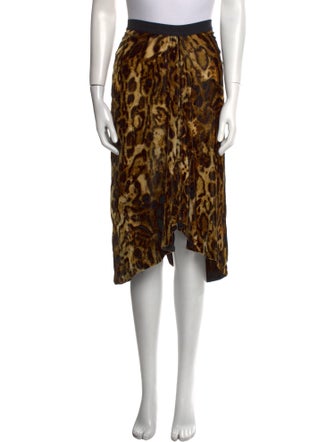 Isabel Marant Animal Print Knee-Length Skirt