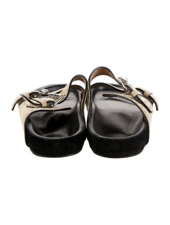 Isabel Marant Suede Keyhole Accent Slides