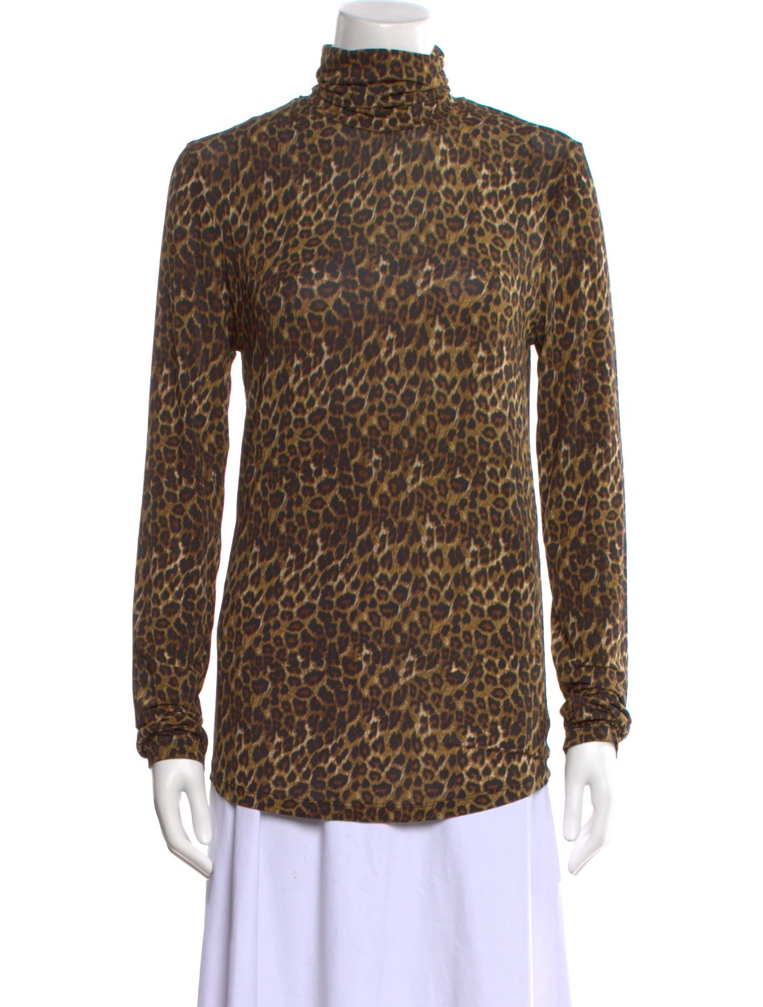 Isabel Marant Animal Print Turtleneck Top