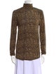 Isabel Marant Animal Print Turtleneck Top