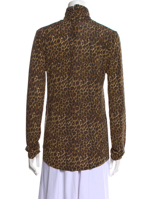 Isabel Marant Animal Print Turtleneck Top