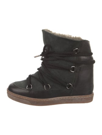 Isabel Marant Leather Lace-Up Boots