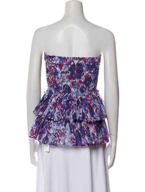 Isabel Marant Tie-Dye Print Strapless Blouse