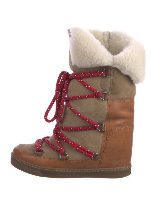 Isabel Marant Suede Printed Lace-Up Boots