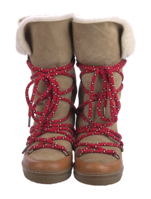 Isabel Marant Suede Printed Lace-Up Boots