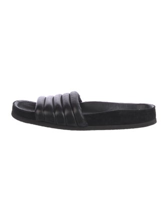 Isabel Marant Quilted Pattern Leather Slides