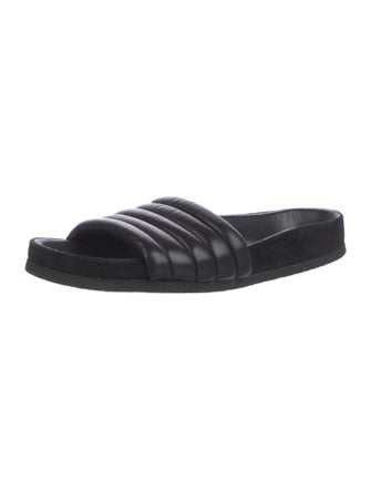 Isabel Marant Quilted Pattern Leather Slides