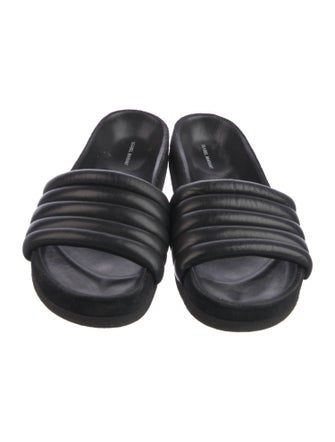 Isabel Marant Quilted Pattern Leather Slides
