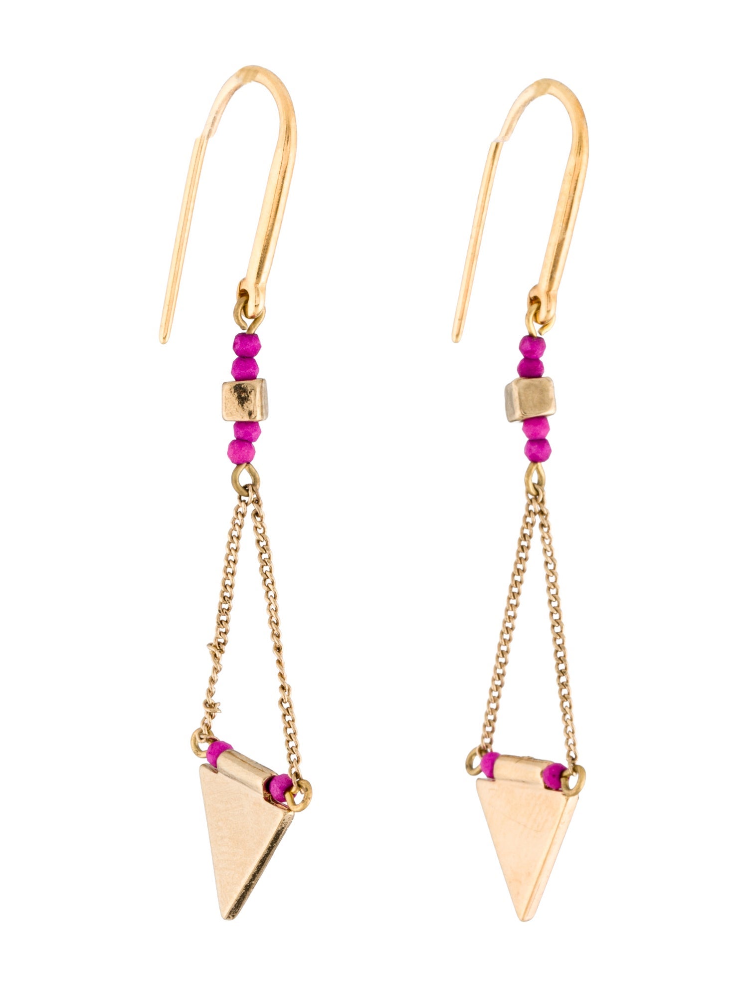 Isabel Marant Rocio Beaded Triangle Drop Earrings
