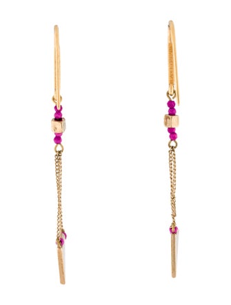 Isabel Marant Rocio Beaded Triangle Drop Earrings