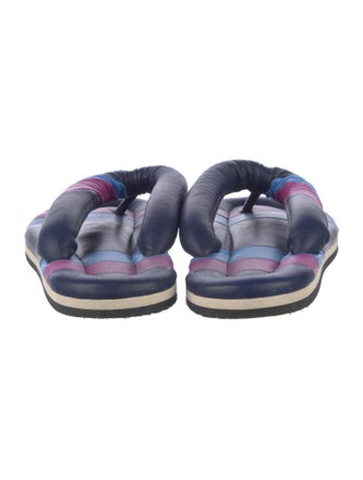 Isabel Marant Leather Colorblock Pattern Slides