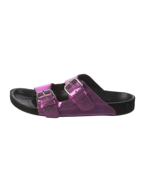 Isabel Marant Leather Printed Slides