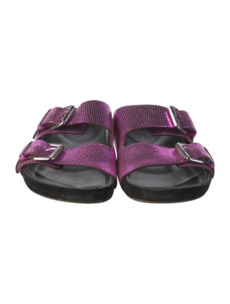 Isabel Marant Leather Printed Slides