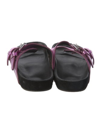 Isabel Marant Leather Printed Slides