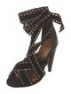 Isabel Marant Suede Eyelet Trim Gladiator Sandals