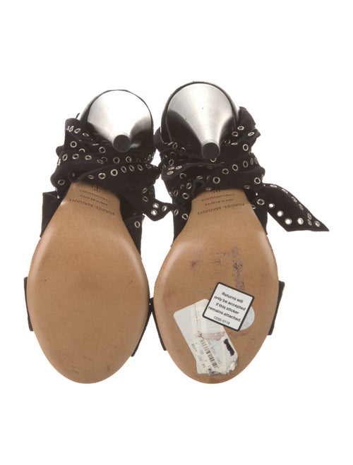 Isabel Marant Suede Eyelet Trim Gladiator Sandals