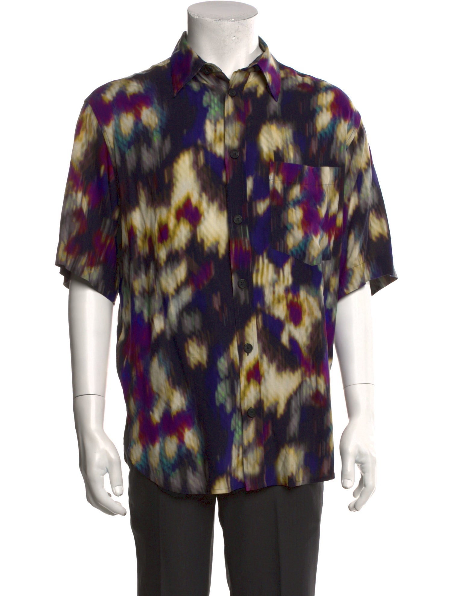 Isabel Marant Tie-Dye Print Short Sleeve Shirt