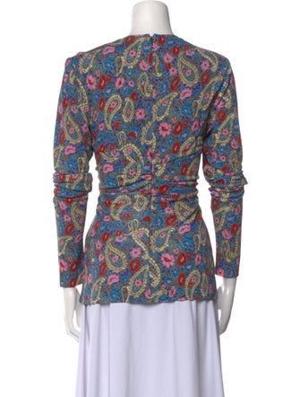 Isabel Marant Floral Print Crew Neck Blouse