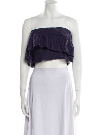 Isabel Marant Silk Strapless Top